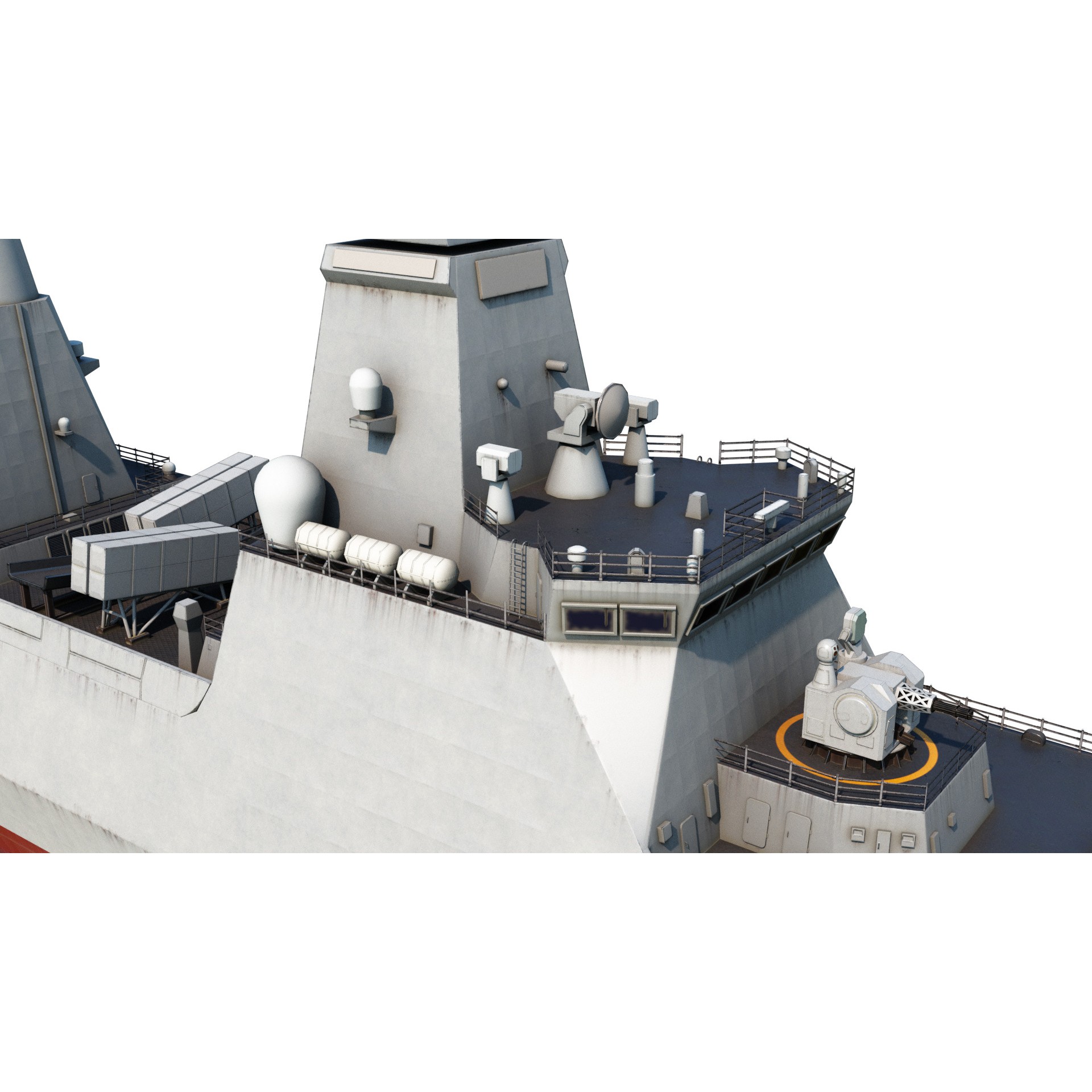 PLAN Type 054B Frigate - Low-Poly Game-Ready 3D Model - View 16