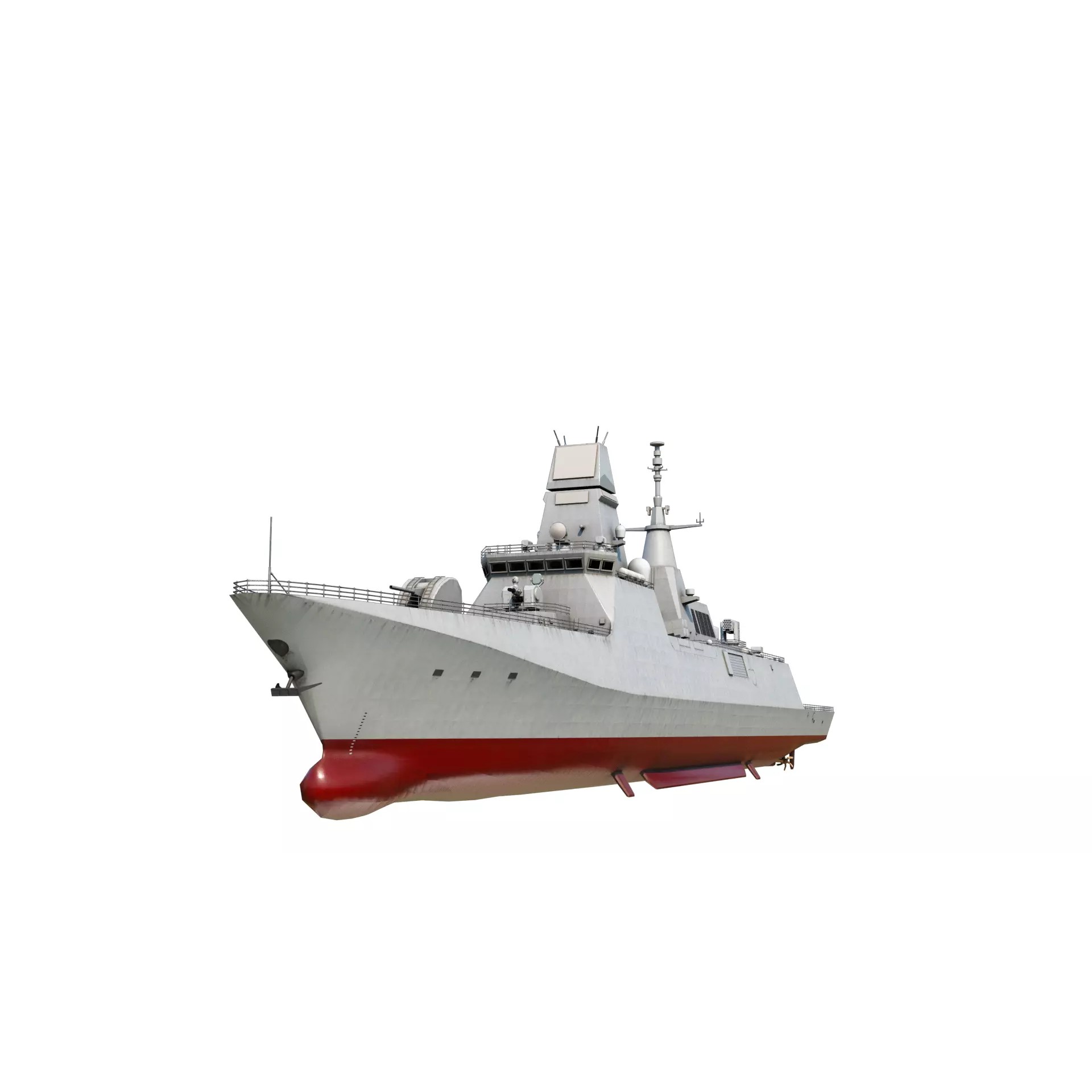 PLAN Type 054B Frigate - Low-Poly Game-Ready 3D Model - View 2