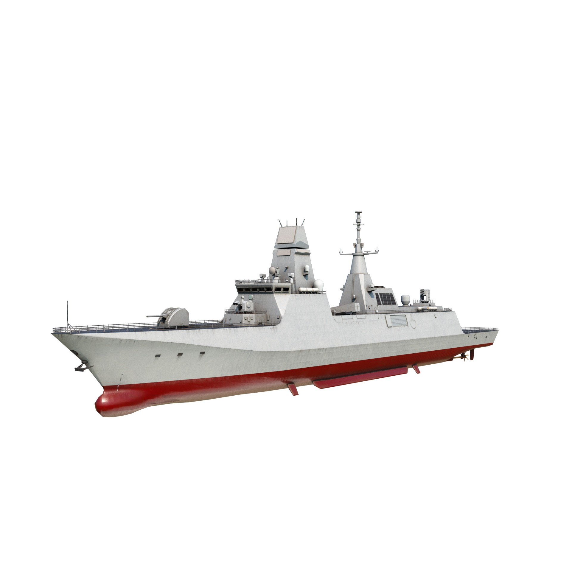 PLAN Type 054B Frigate - Low-Poly Game-Ready 3D Model - View 3
