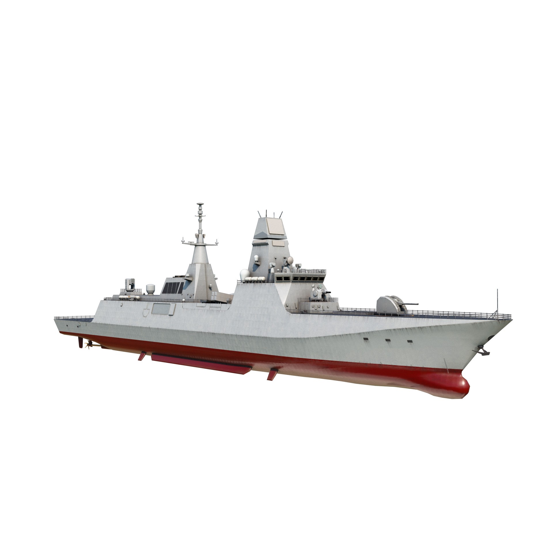 PLAN Type 054B Frigate - Low-Poly Game-Ready 3D Model - View 4
