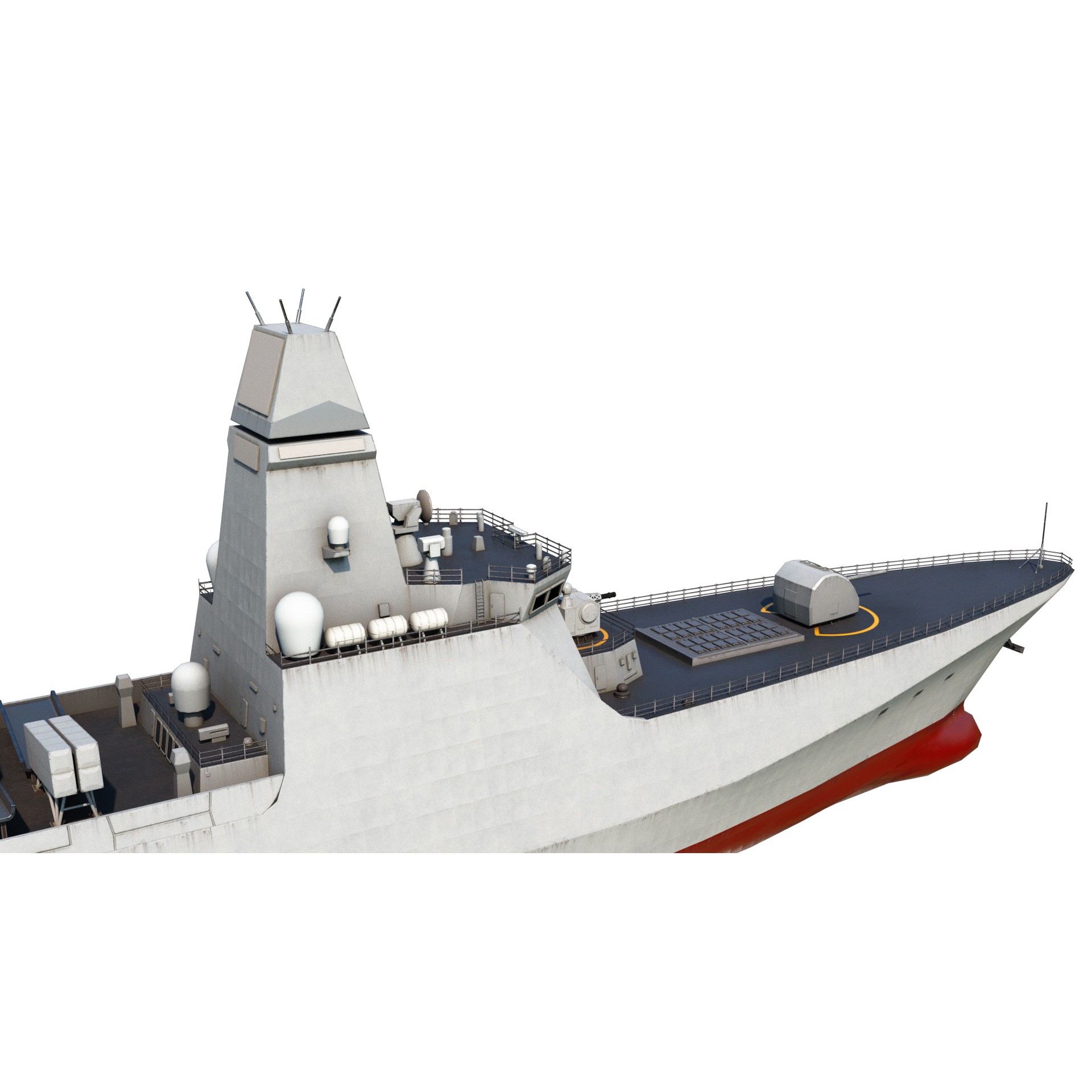 PLAN Type 054B Frigate - Low-Poly Game-Ready 3D Model - View 8