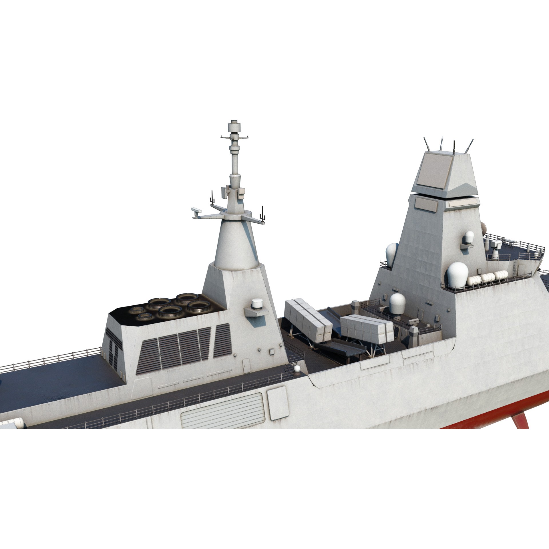 PLAN Type 054B Frigate - Low-Poly Game-Ready 3D Model - View 9