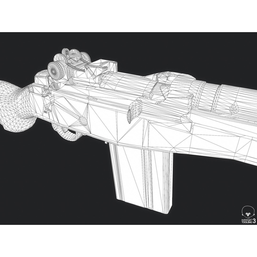 M14 Rifle 3D Model – Low Poly Game Ready Asset, FBX, PBR - View 19
