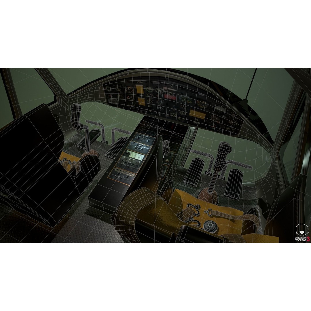 Huey MedEvac Bell UH-1H 3D Model – Rigged PBR Helicopter Asset, FBX - View 13