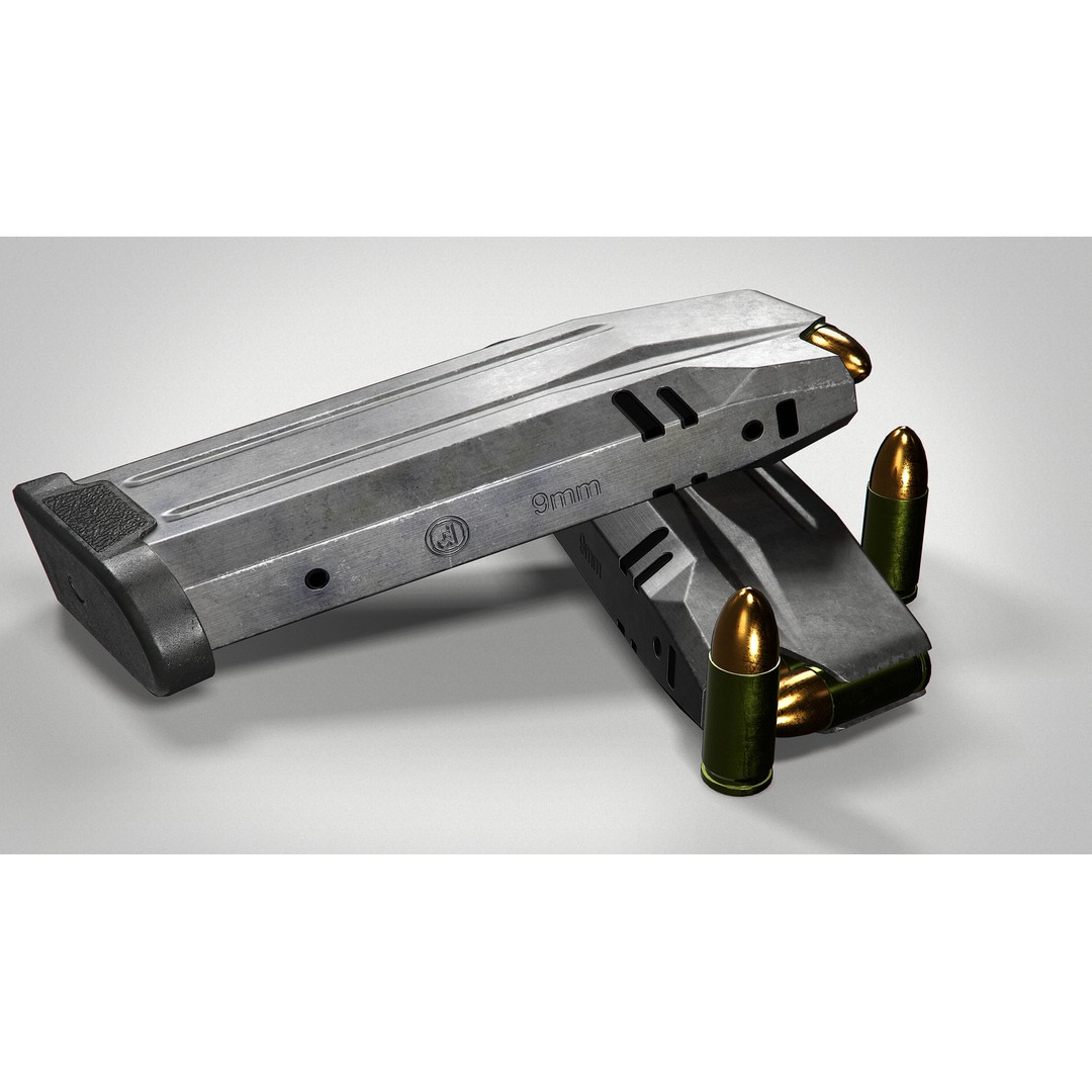 CZ P-09 C Nocturne 3D Model – Low Poly Game Ready Pistol, FBX - View 3