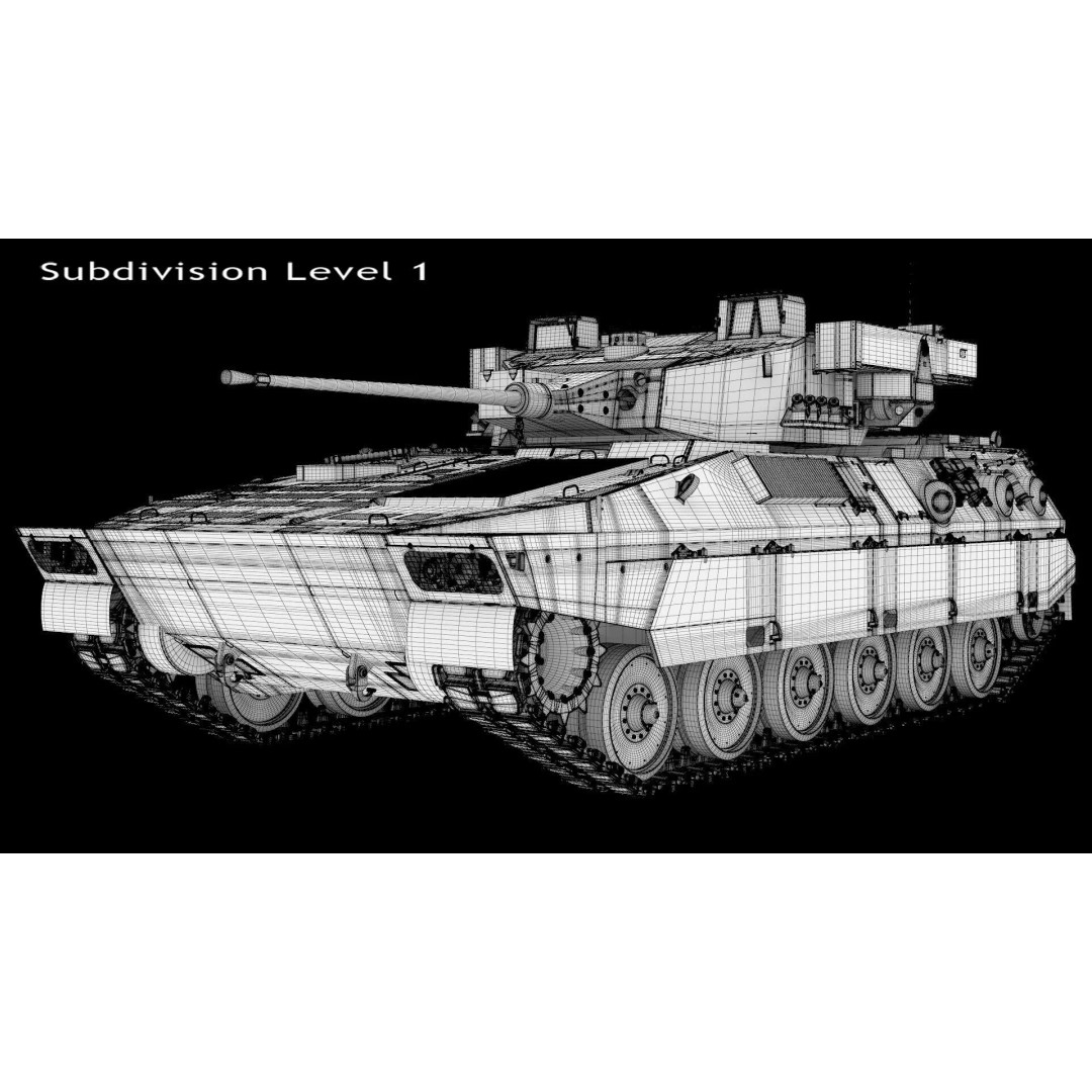 Japanese Type 89 IFV Tank 3D Model – High Poly Military Vehicle, FBX, OBJ - View 13