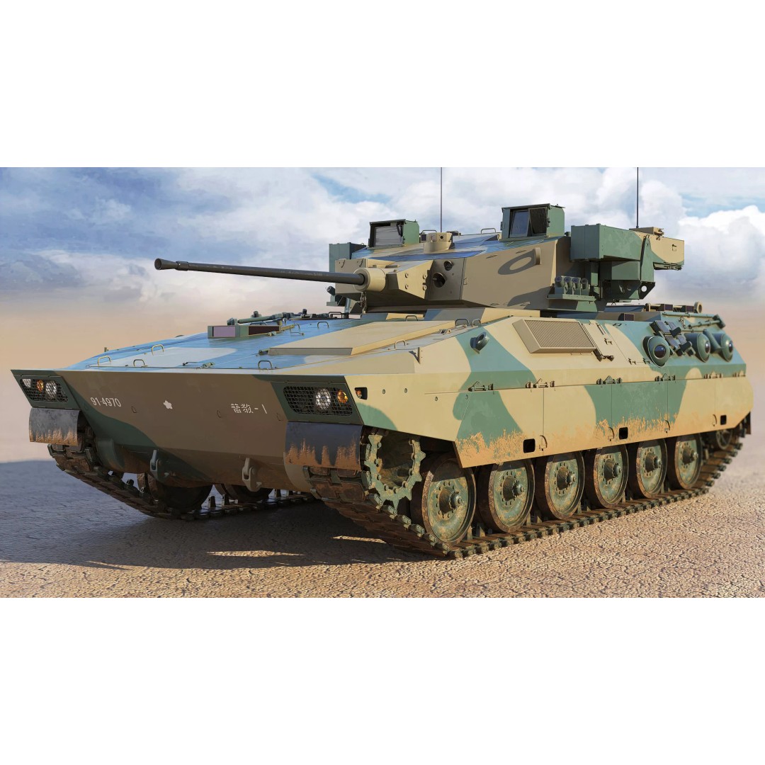 Japanese Type 89 IFV Tank 3D Model – High Poly Military Vehicle, FBX, OBJ - View 2