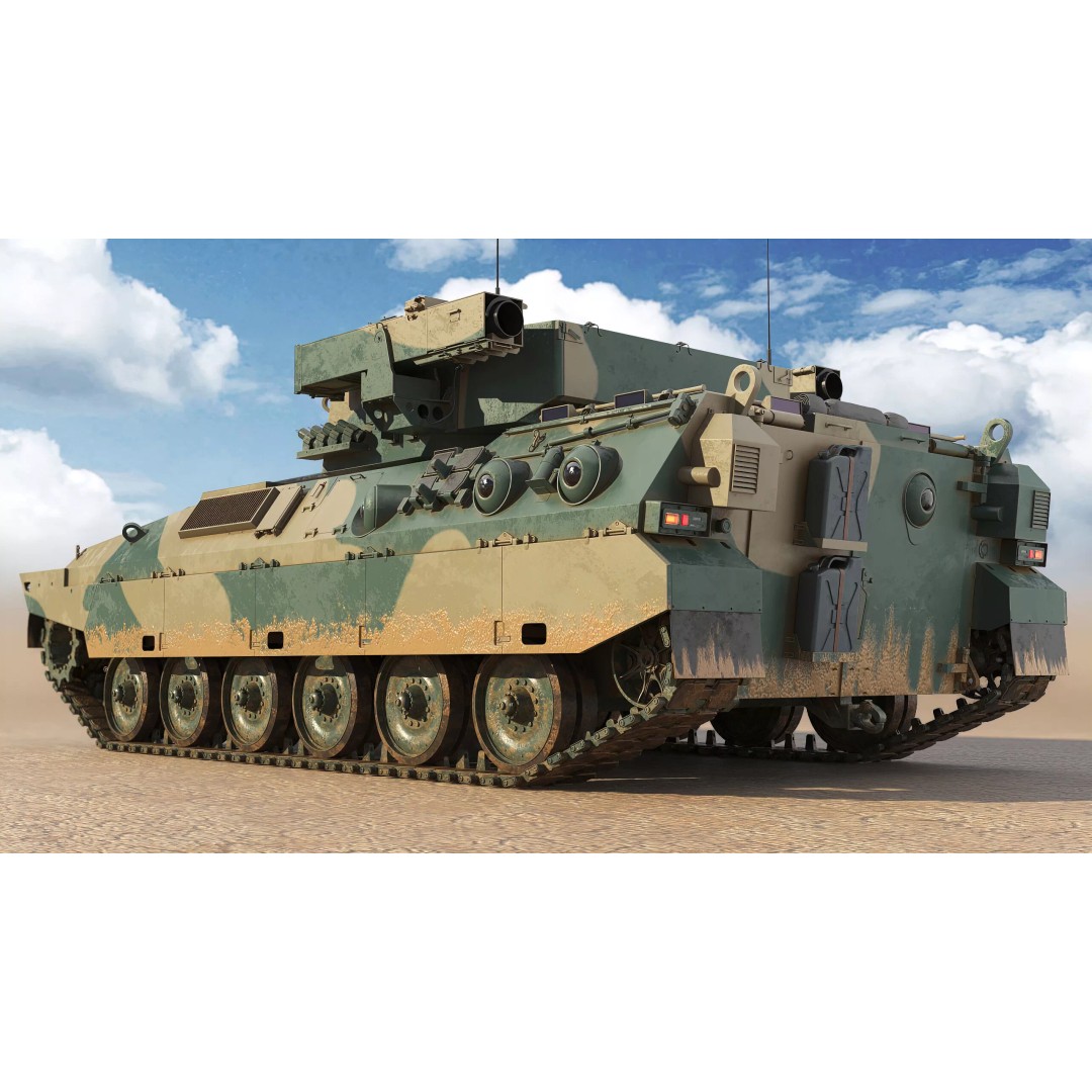 Japanese Type 89 IFV Tank 3D Model – High Poly Military Vehicle, FBX, OBJ - View 4
