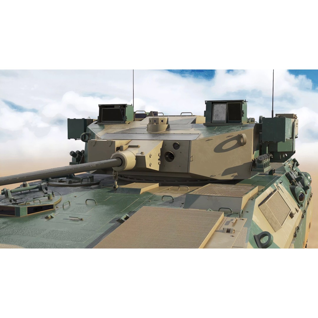 Japanese Type 89 IFV Tank 3D Model – High Poly Military Vehicle, FBX, OBJ - View 6