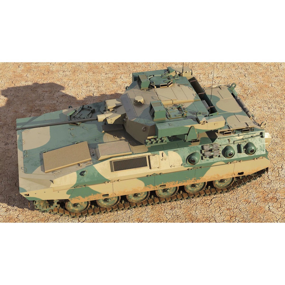 Japanese Type 89 IFV Tank 3D Model – High Poly Military Vehicle, FBX, OBJ - View 7