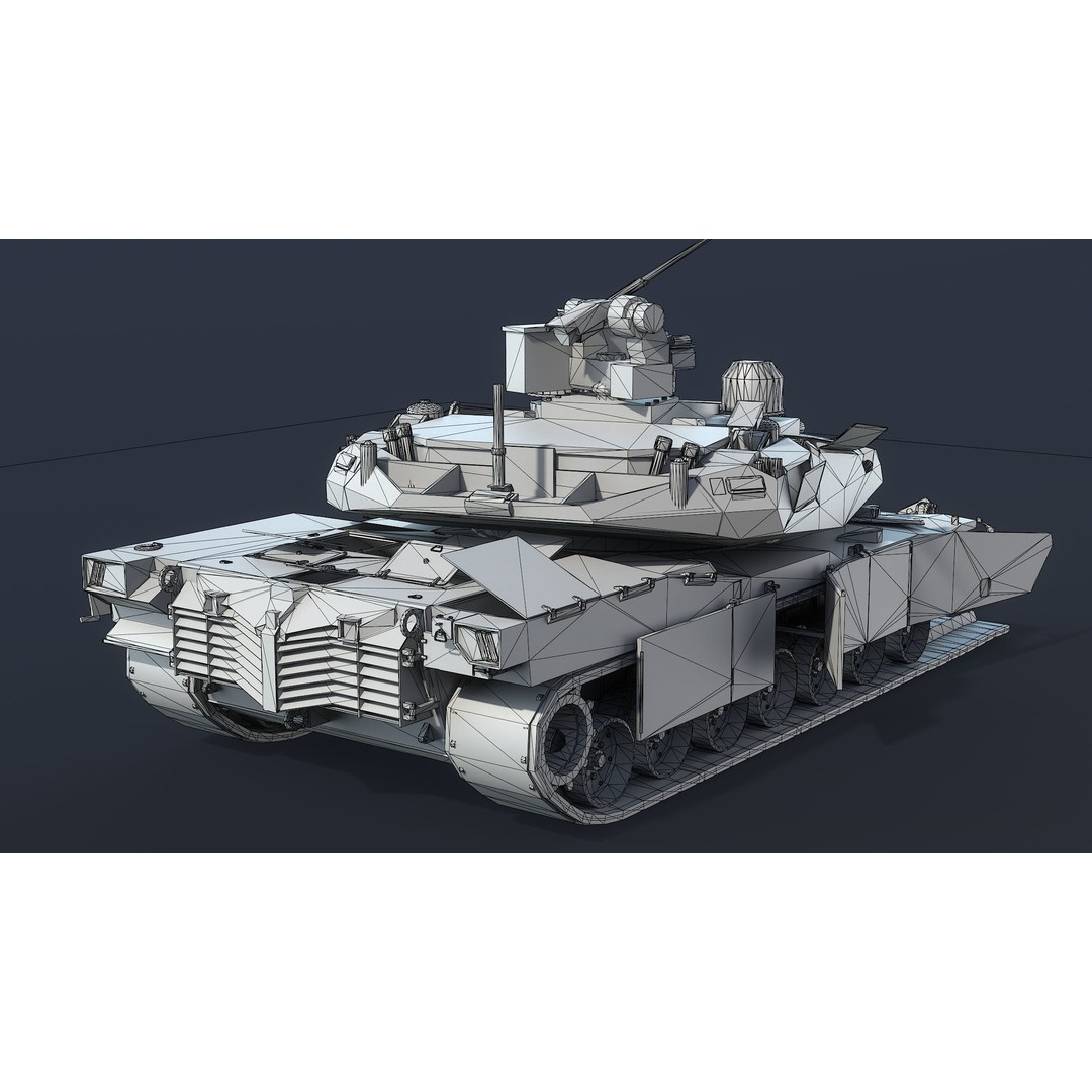 Burnt AbramsX Tank 3D Model – Low Poly Game Asset, FBX - View 13