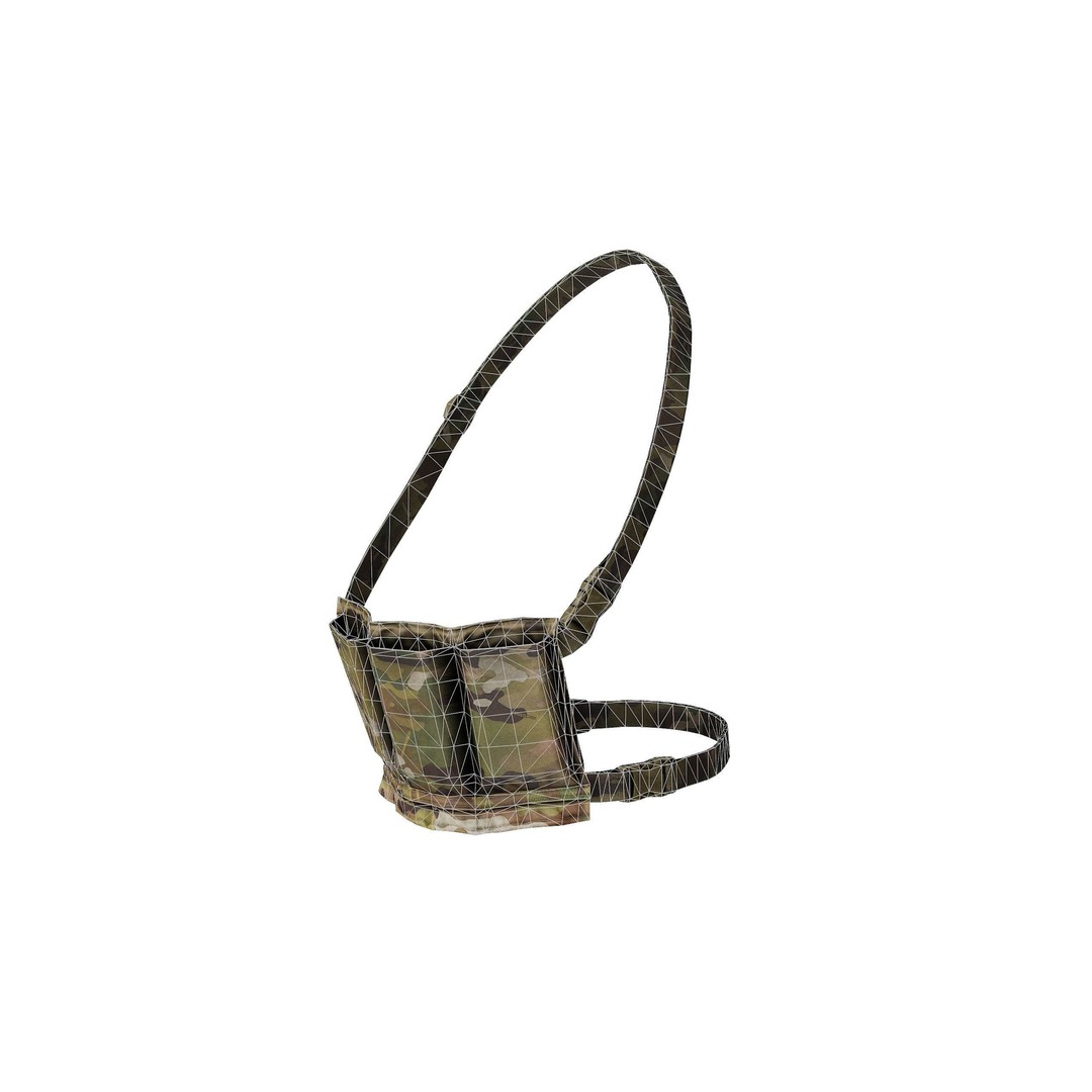 Ten-Speed 6-Pack Bandolier 3D Model – Low Poly Tactical Asset, FBX