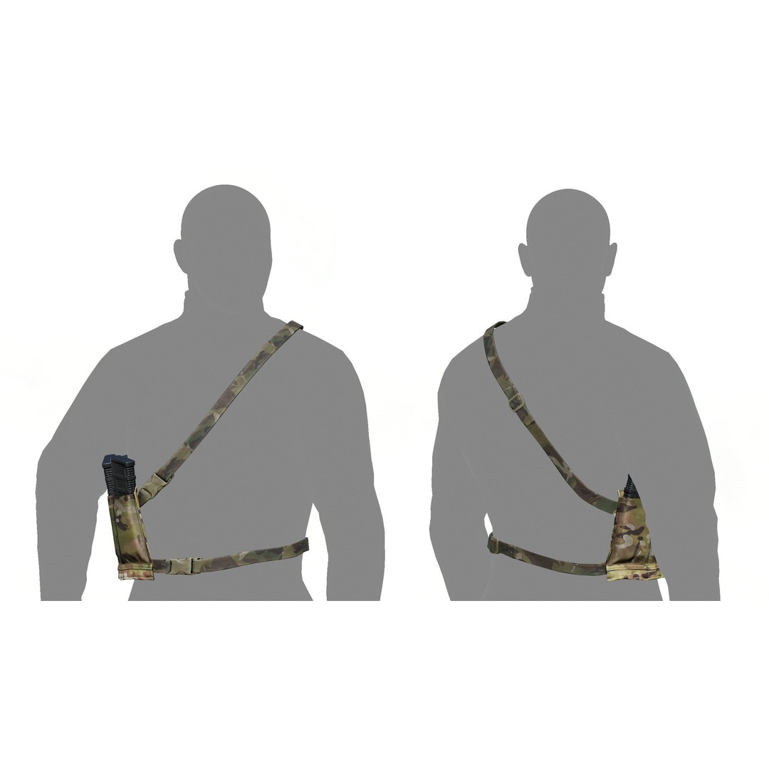 Ten-Speed 6-Pack Bandolier 3D Model – Low Poly Tactical Asset, FBX - View 3