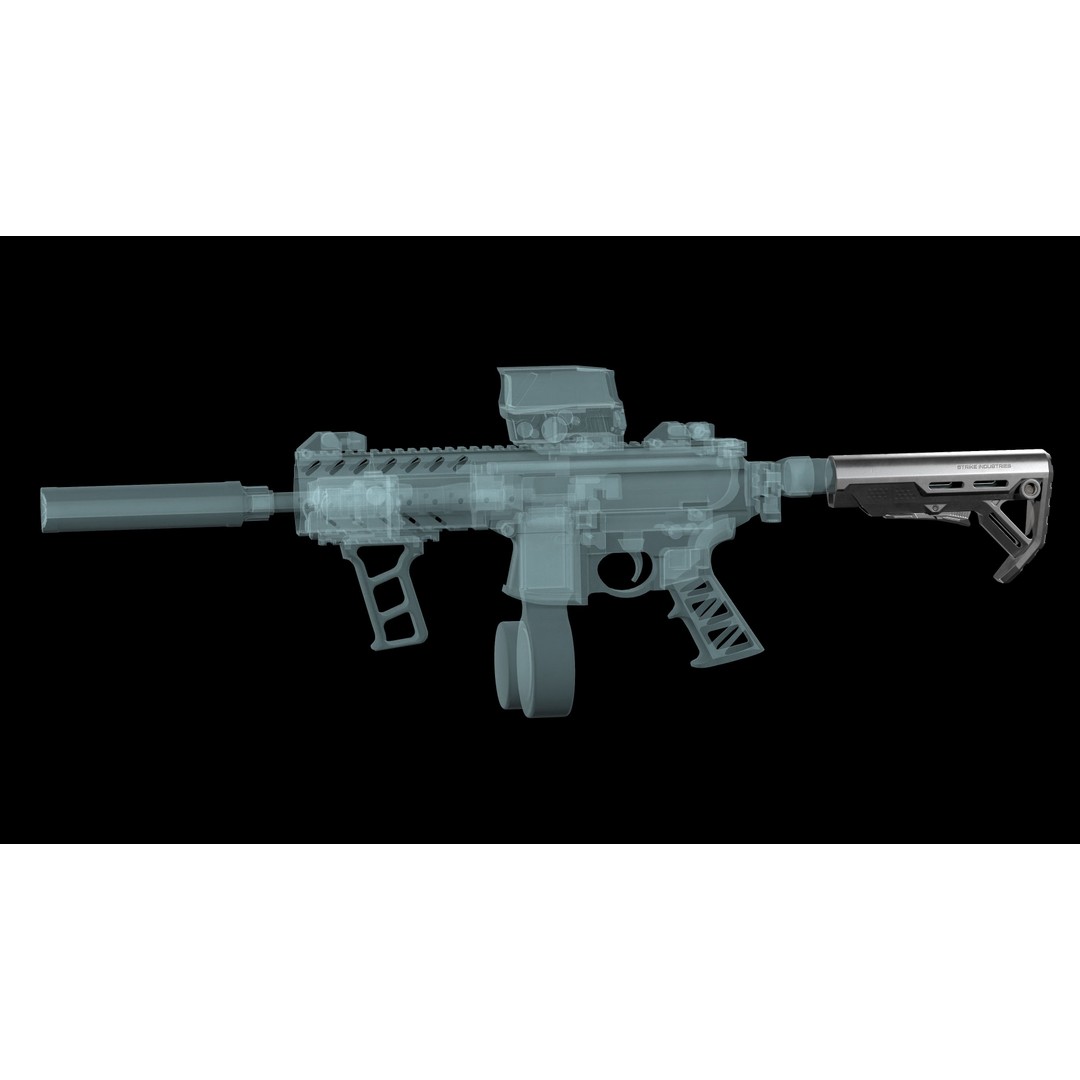 Strike Industries Viper MOD 1 Buttstock 3D Model – Low Poly Game Asset, FBX - View 4
