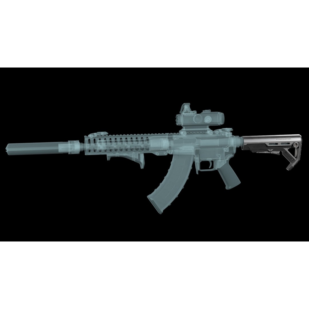 Strike Industries Viper MOD 1 Buttstock 3D Model – Low Poly Game Asset, FBX - View 5