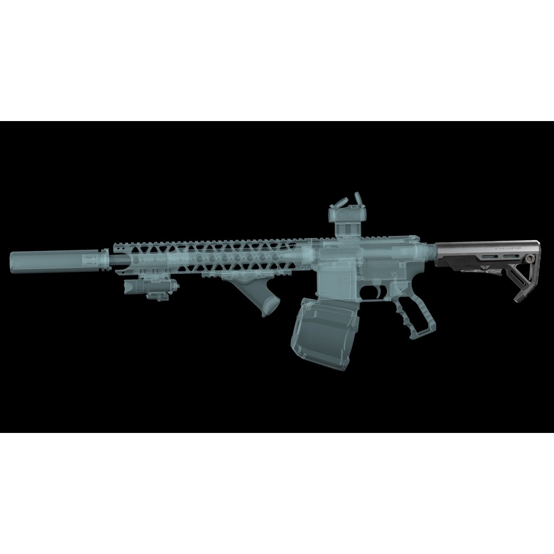 Strike Industries Viper MOD 1 Buttstock 3D Model – Low Poly Game Asset, FBX - View 6