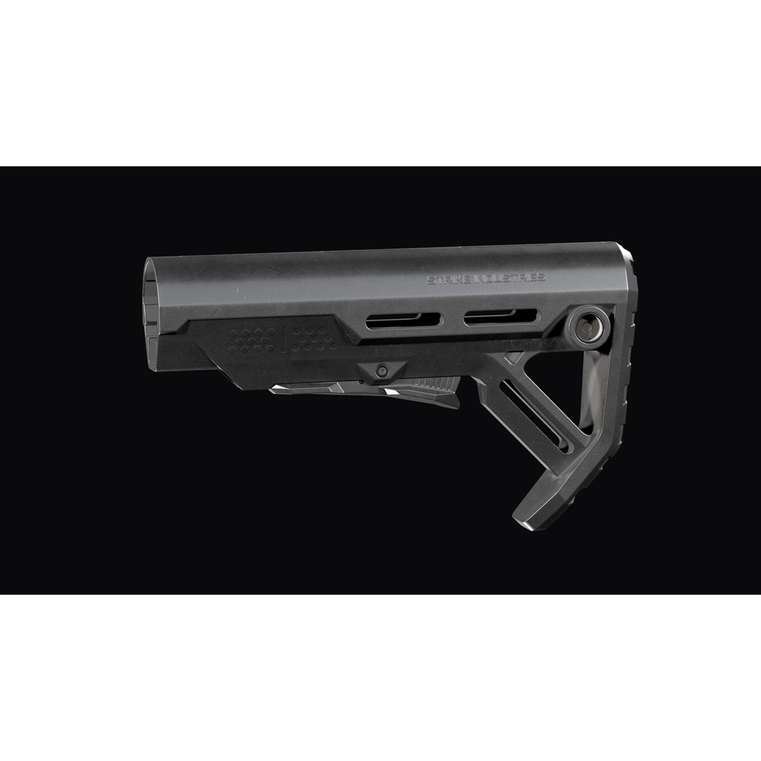Strike Industries Viper MOD 1 Buttstock 3D Model – Low Poly Game Asset, FBX - View 7