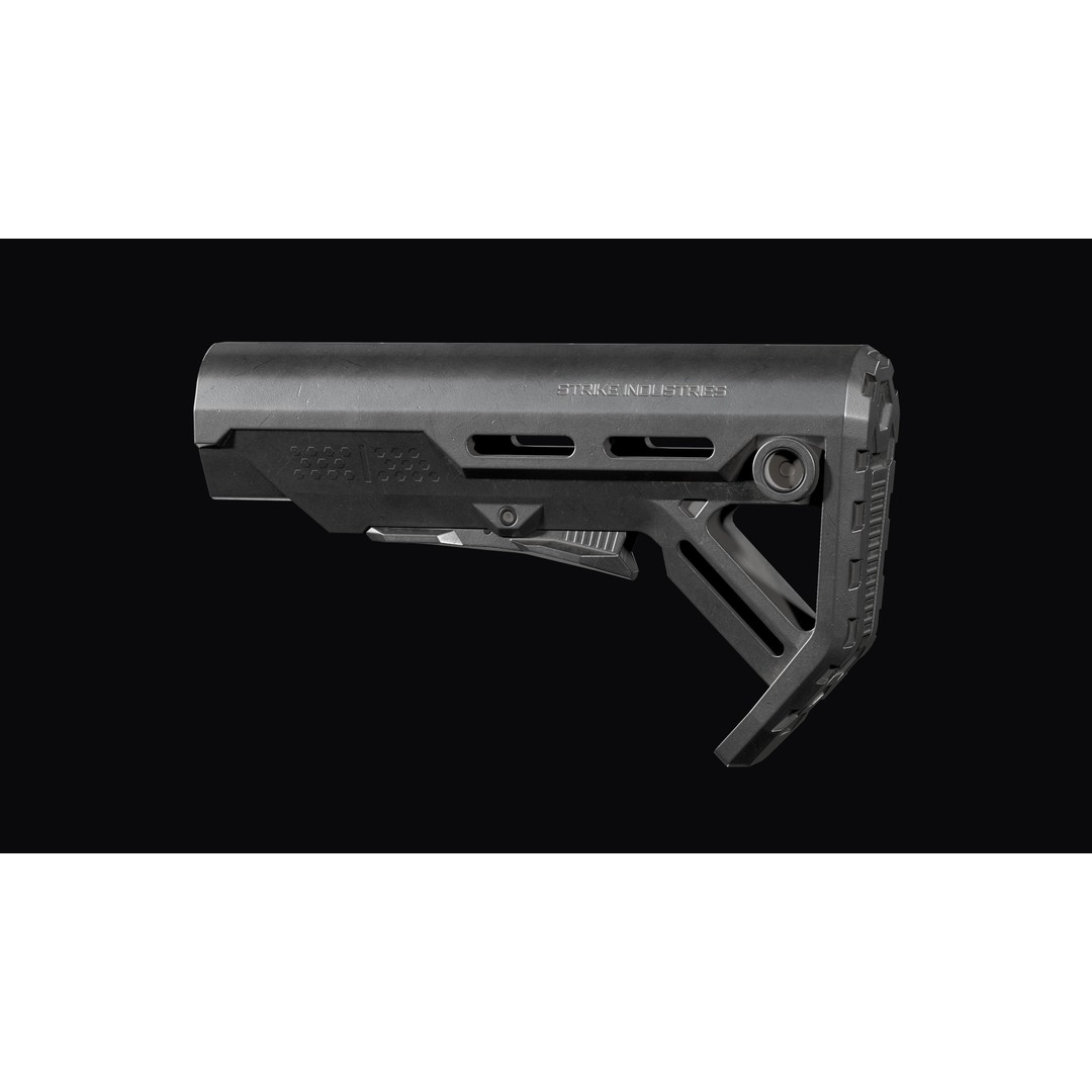 Strike Industries Viper MOD 1 Buttstock 3D Model – Low Poly Game Asset, FBX - View 8