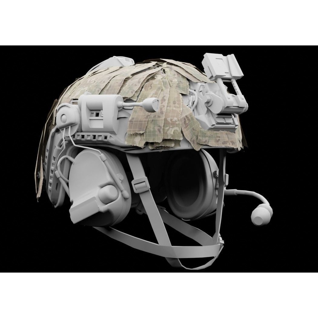 Opscore Maritime Helmet Scrim 3D Model – Low Poly Game Asset, PBR