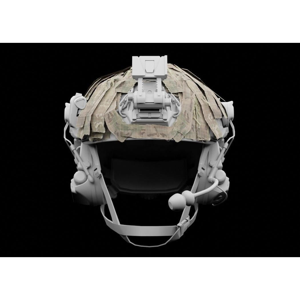 Opscore Maritime Helmet Scrim 3D Model – Low Poly Game Asset, PBR - View 4