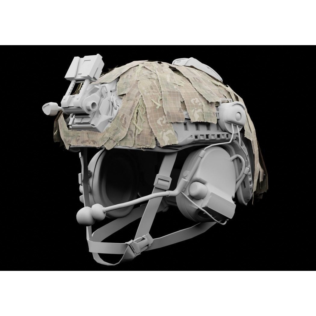 Opscore Maritime Helmet Scrim 3D Model – Low Poly Game Asset, PBR - View 5