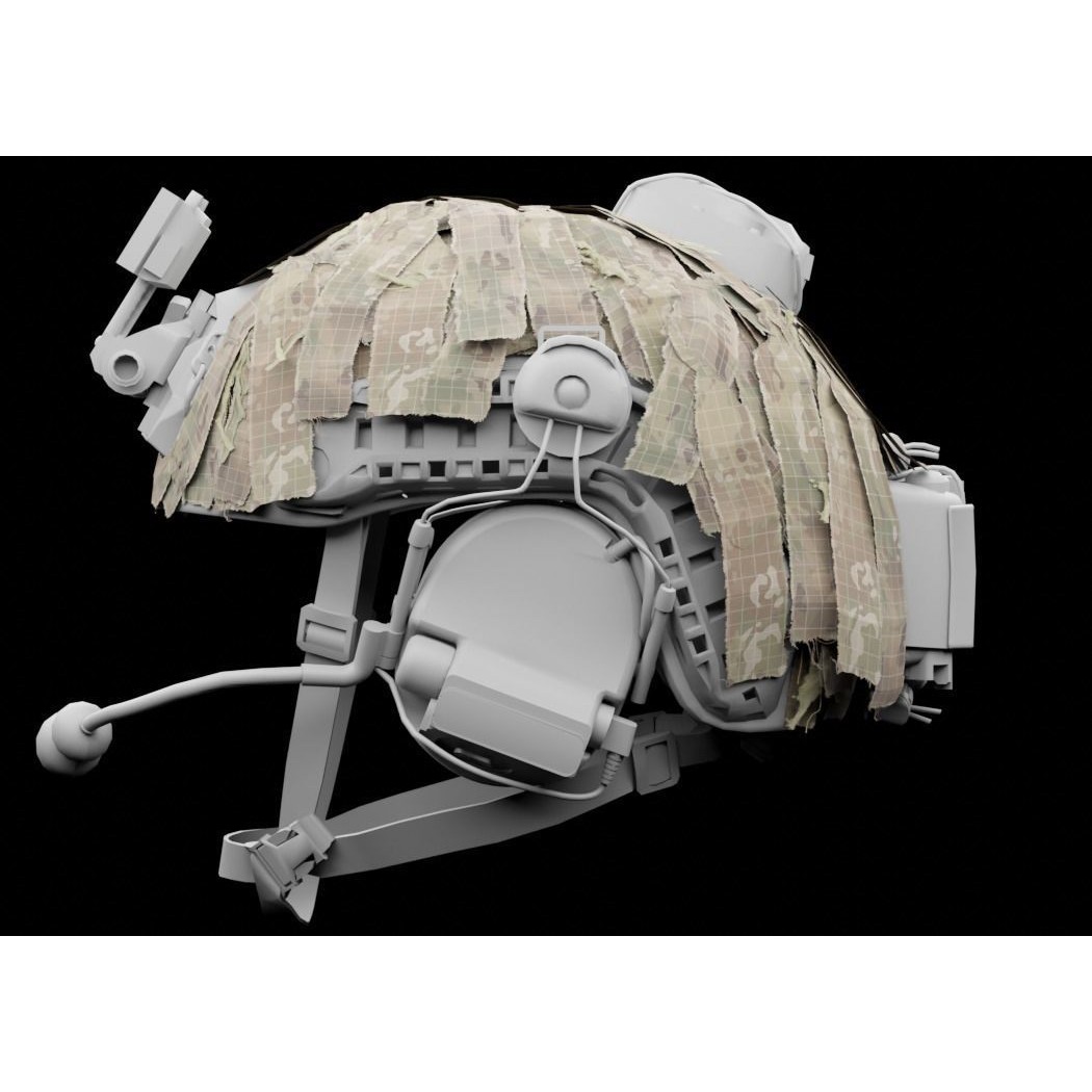 Opscore Maritime Helmet Scrim 3D Model – Low Poly Game Asset, PBR - View 6