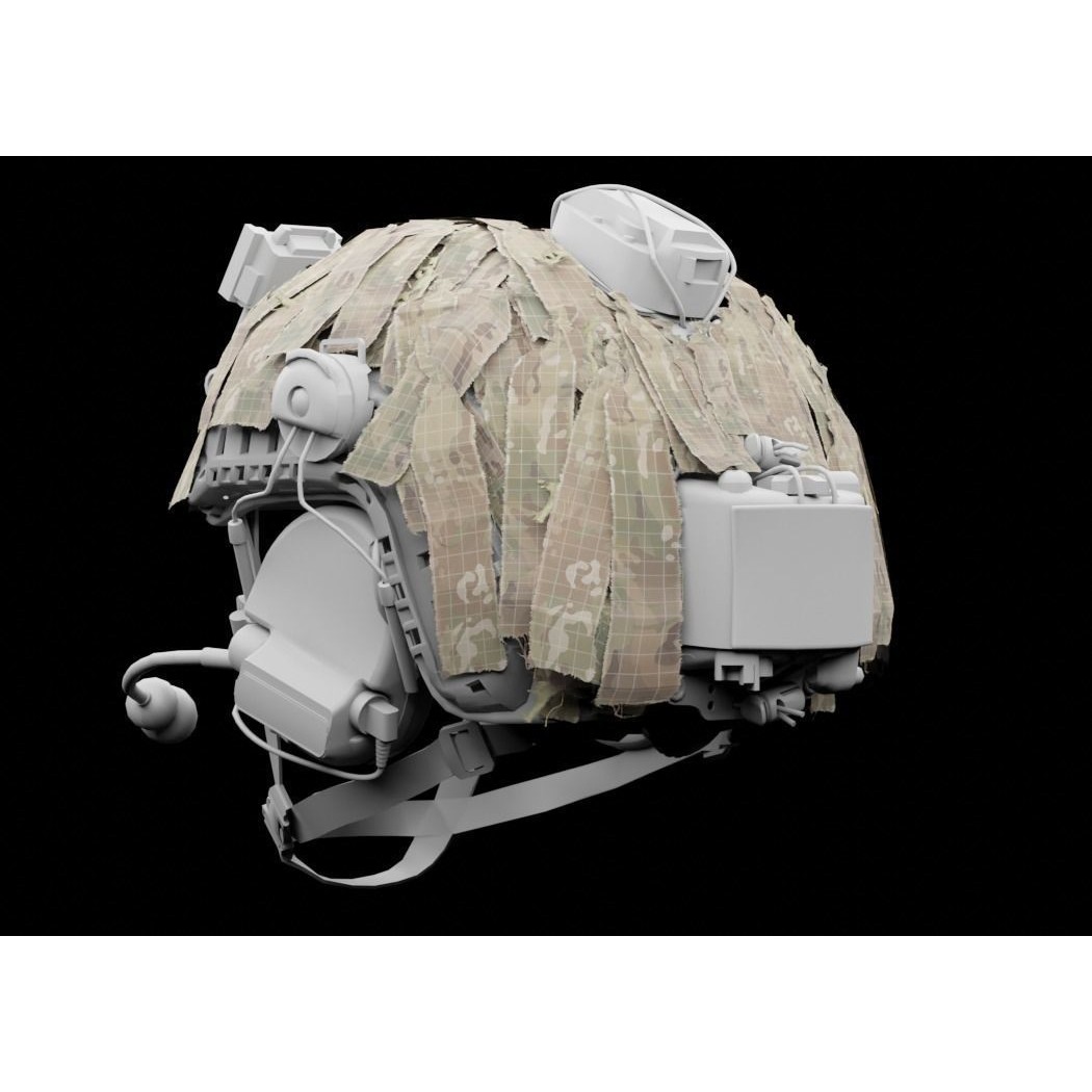 Opscore Maritime Helmet Scrim 3D Model – Low Poly Game Asset, PBR - View 7