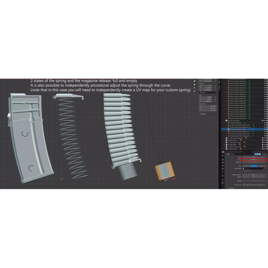 HK G36 3D Model – Low Poly Game-Ready Tactical Rifle for Unity, Unreal Engine - View 20