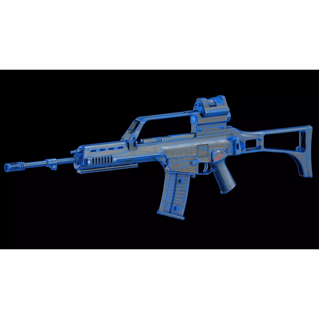 HK G36 3D Model – Low Poly Game-Ready Tactical Rifle for Unity, Unreal Engine - View 21
