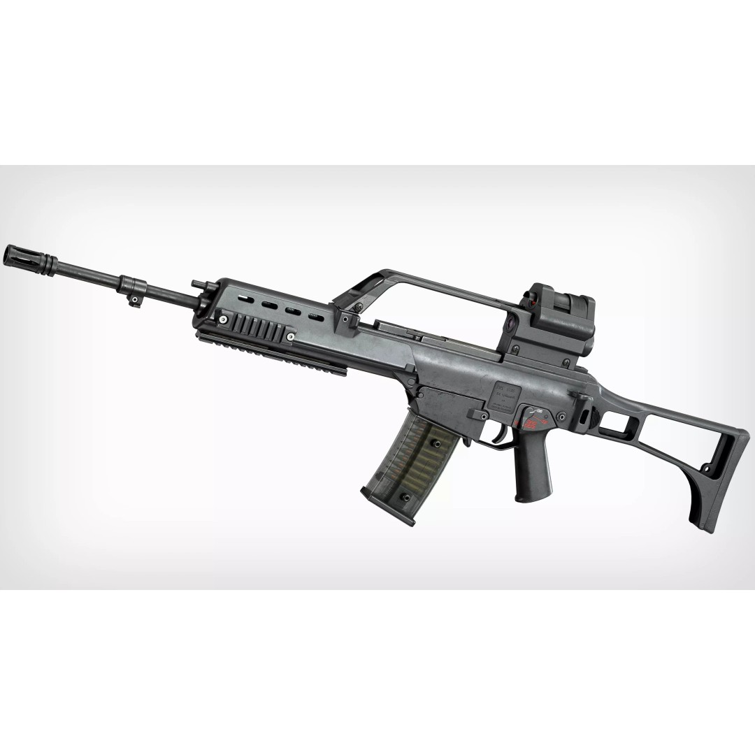 HK G36 3D Model – Low Poly Game-Ready Tactical Rifle for Unity, Unreal Engine - View 3