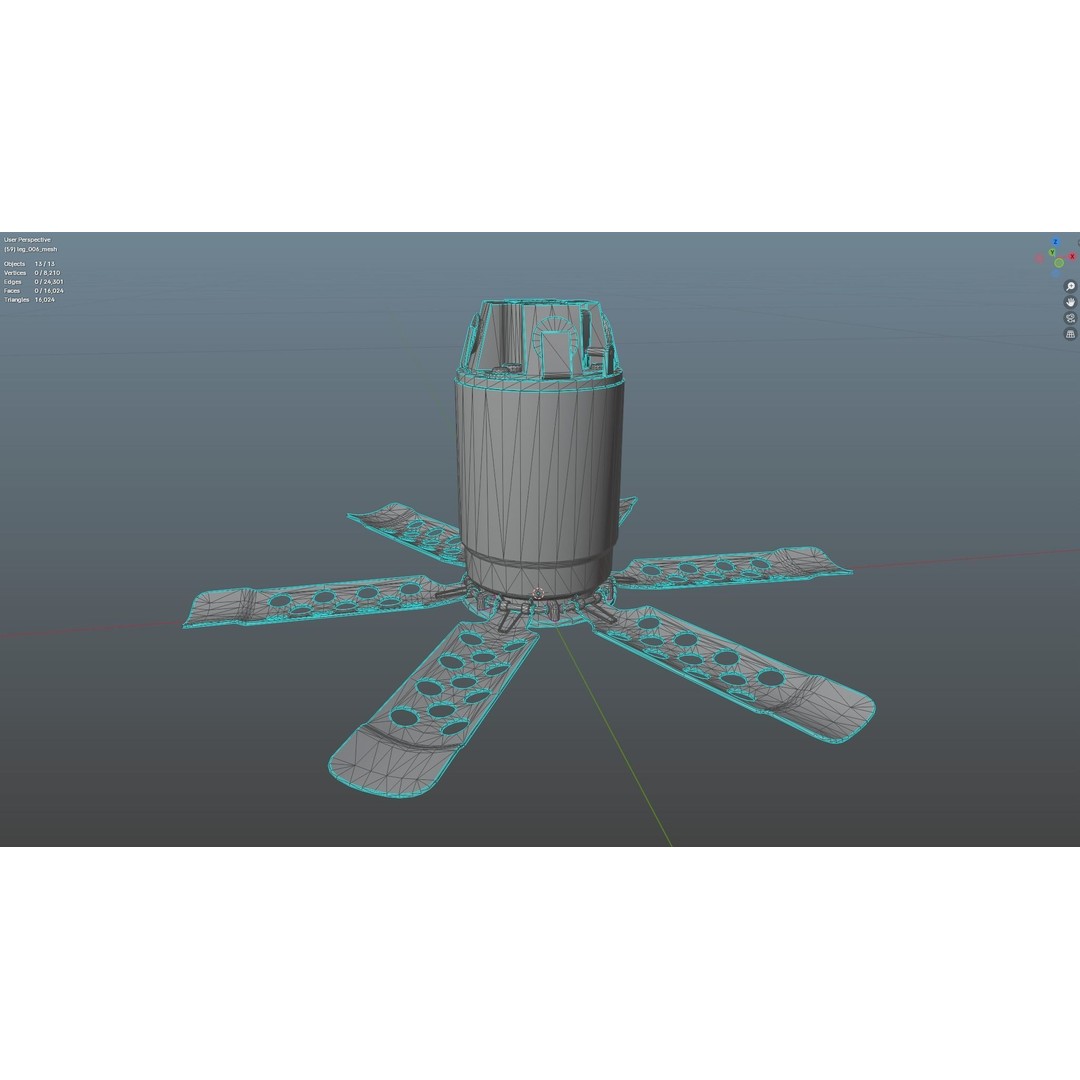 POM-2 Anti-Personnel Fragmentation Mine 3D Model – Low Poly Game Asset, FBX - View 13