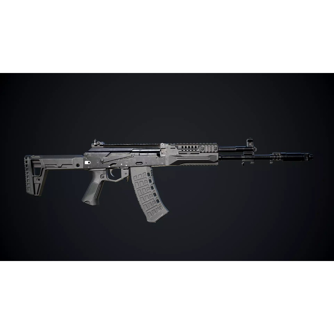 AK-12 3D Model – Low Poly Game-Ready Assault Rifle, FBX - View 4