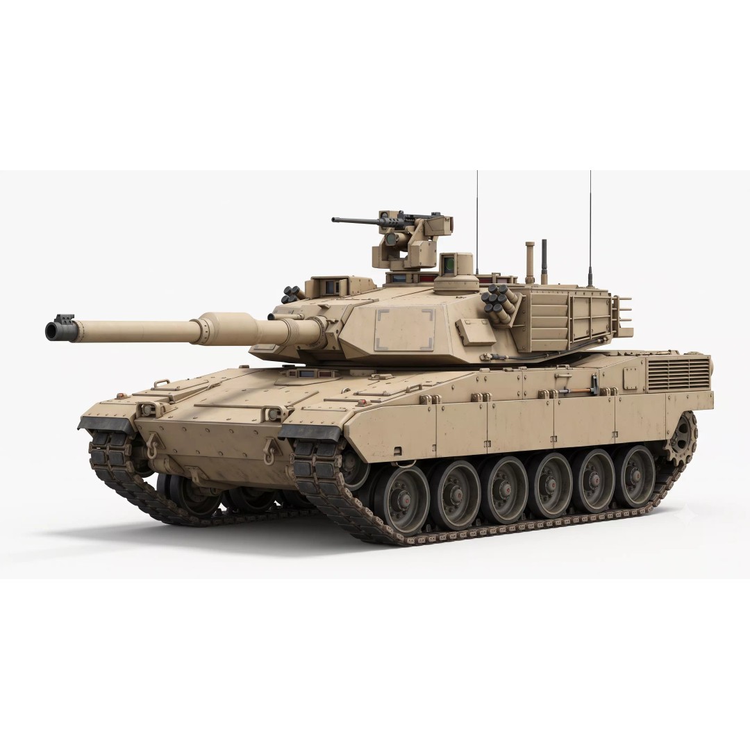 Modern Main Battle Tank 3D Model – Game Ready Low-Poly Asset, FBX - View 2
