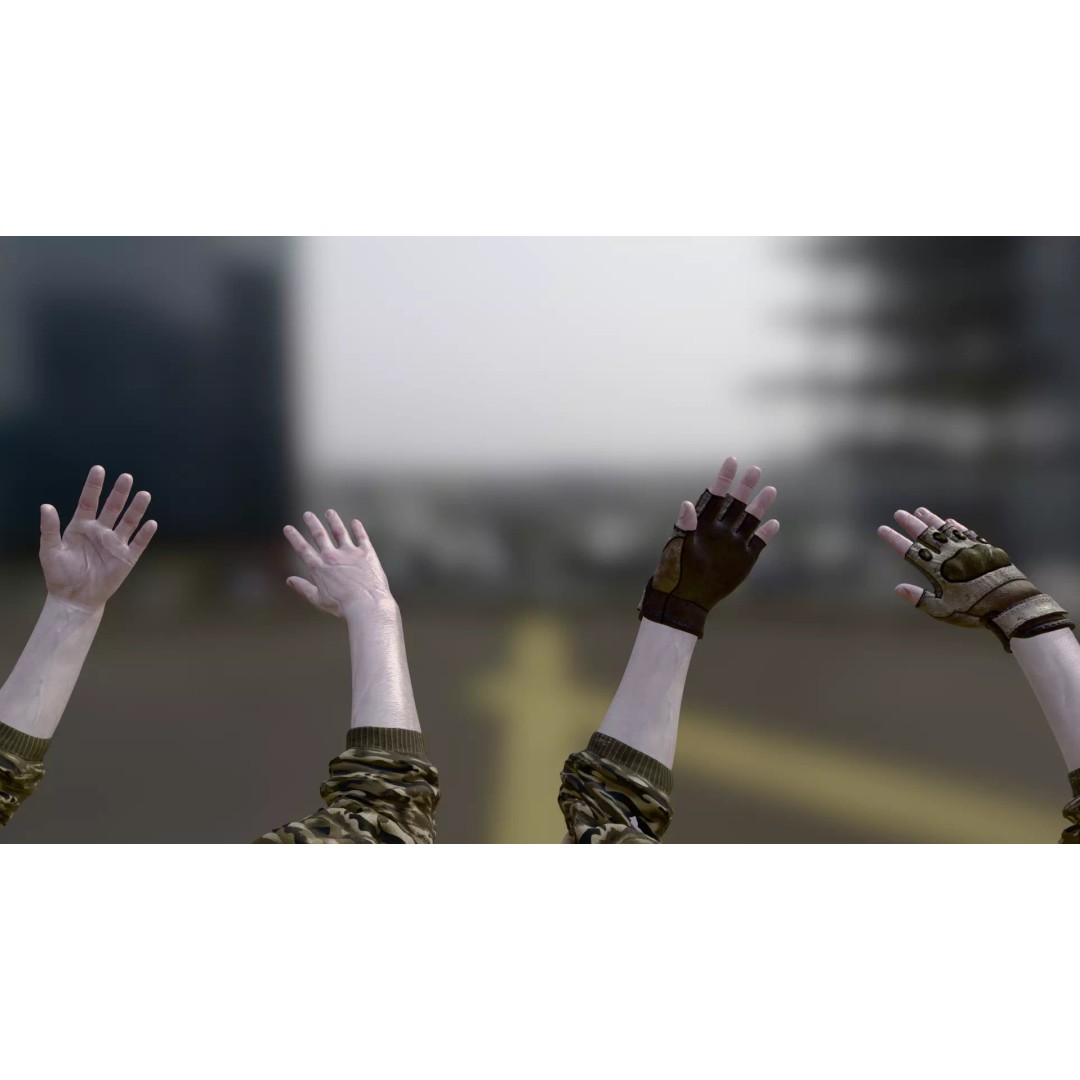 Customizable Arms Mega Pack 3D Model – Low Poly Rigged Game Asset, FBX - View 12