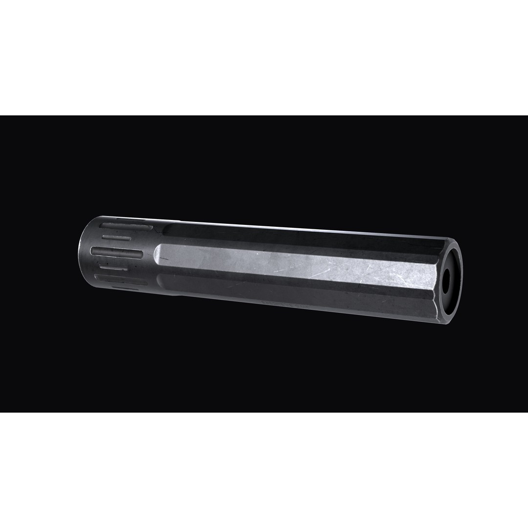 AWC Thor PSR XL Sound Suppressor 3D Model – Low Poly Game Asset, FBX - View 10