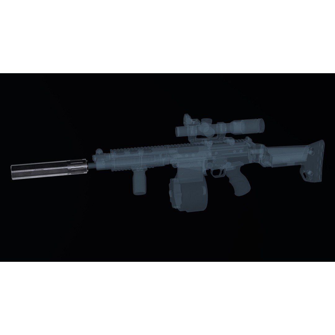 AWC Thor PSR XL Sound Suppressor 3D Model – Low Poly Game Asset, FBX - View 4