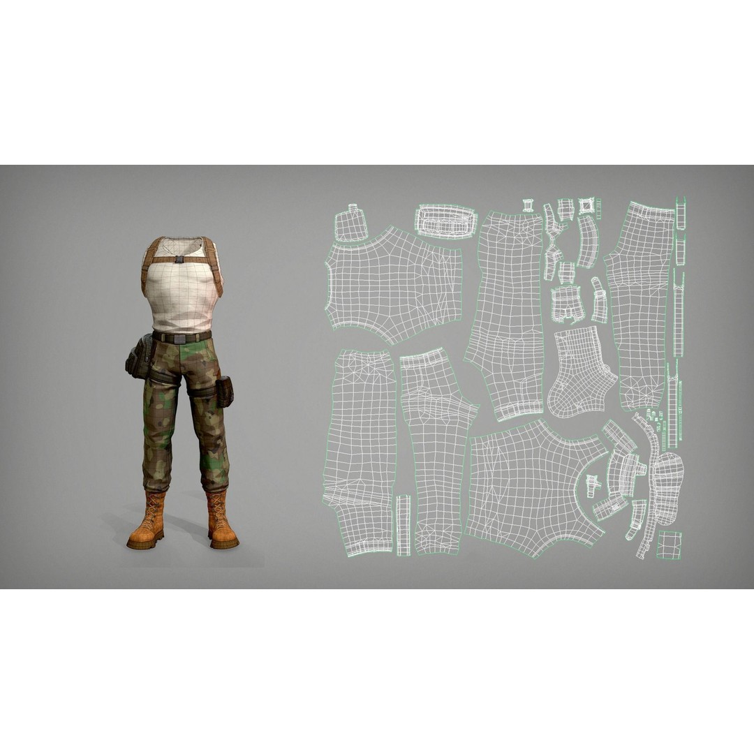 Soldier Stan 3D Model – Cartoon Low Poly Character for Games - View 11