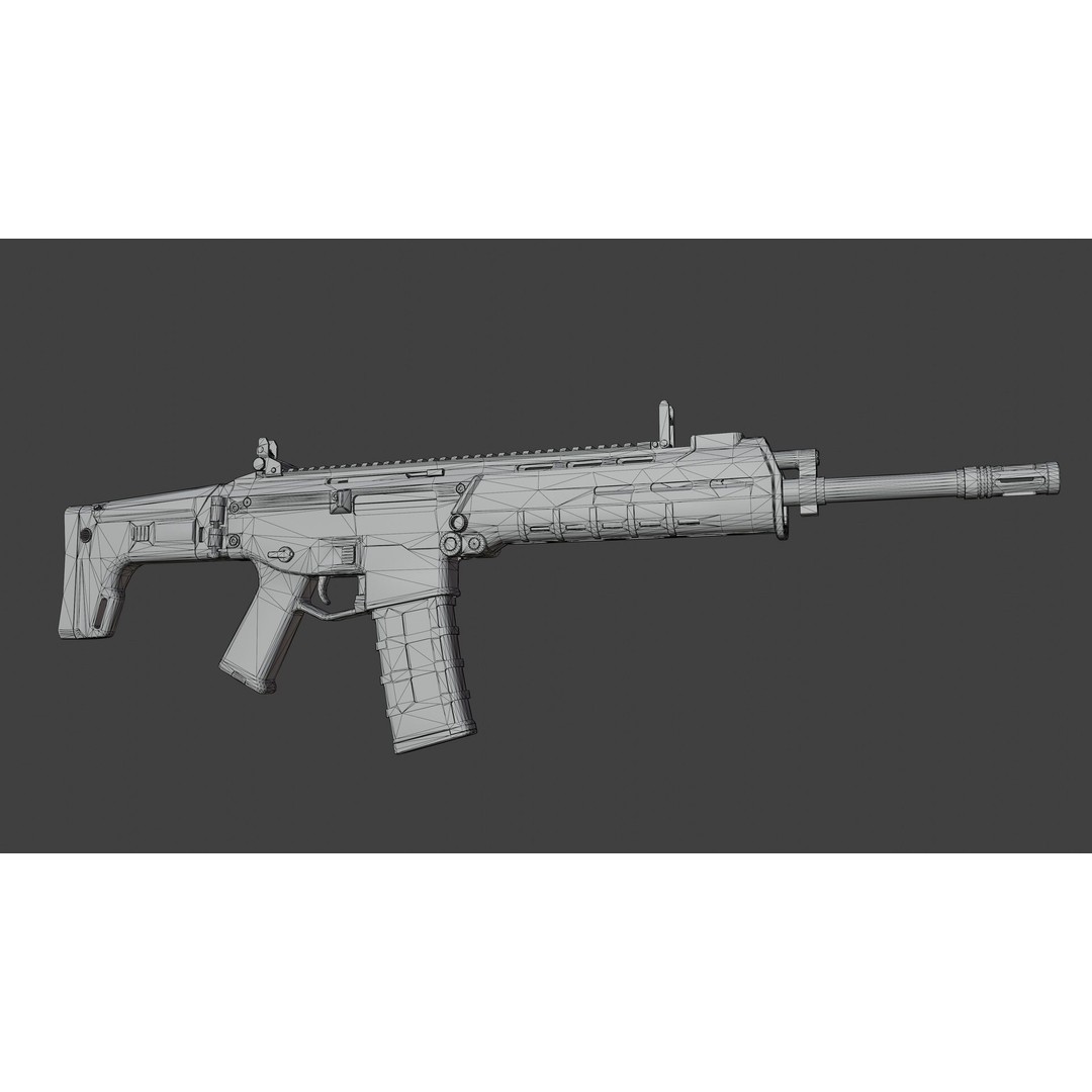 Magpul Masada 3D Model – Low Poly Rigged Gun with PBR Textures
