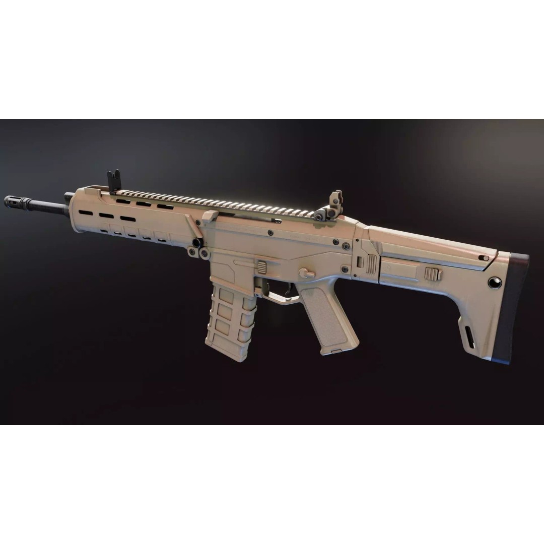 Magpul Masada 3D Model – Low Poly Rigged Gun with PBR Textures - View 2
