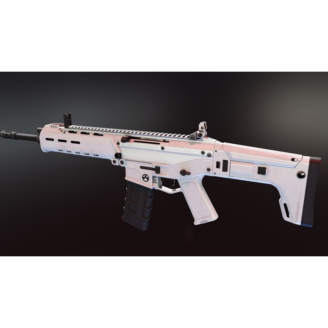 Magpul Masada 3D Model – Low Poly Rigged Gun with PBR Textures - View 3