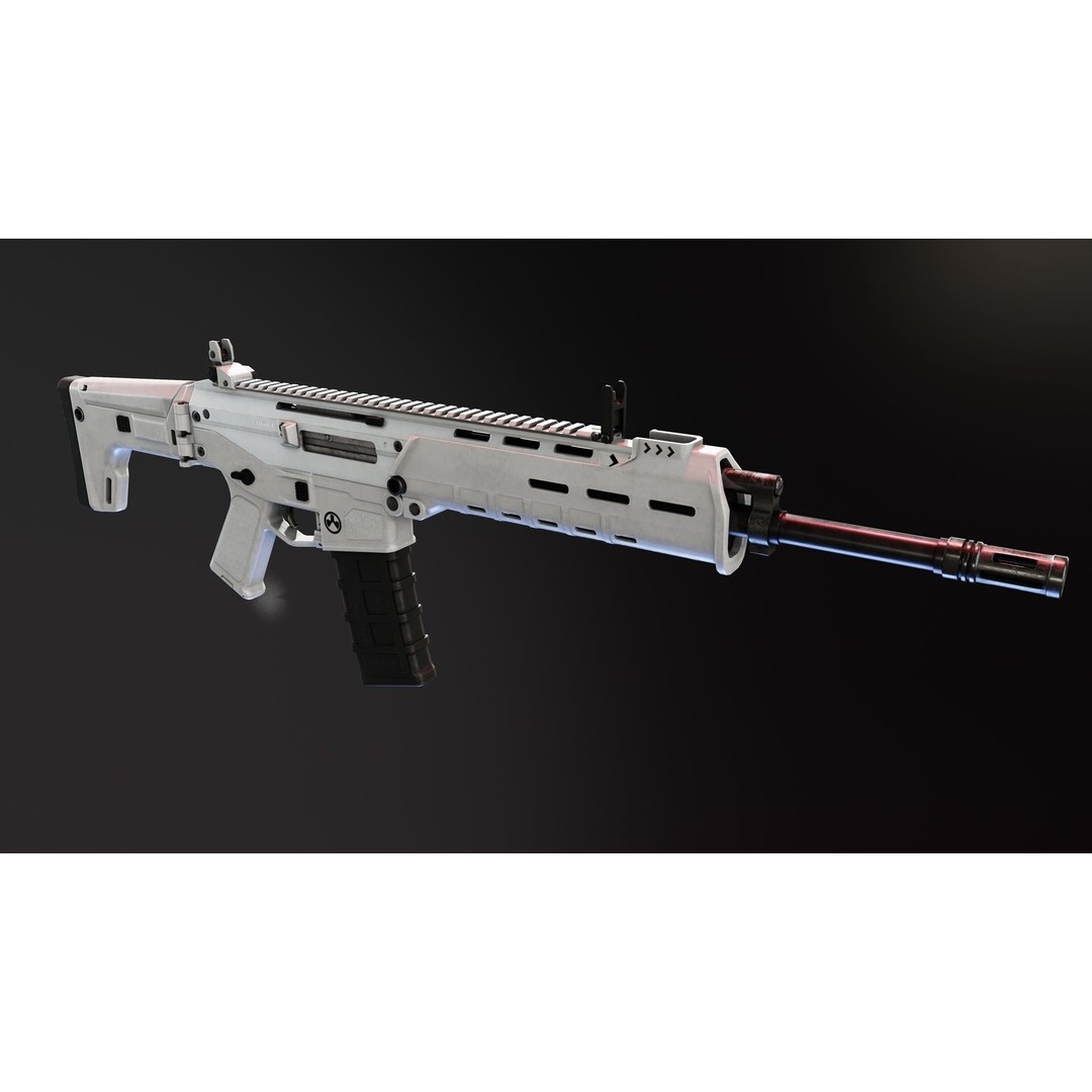 Magpul Masada 3D Model – Low Poly Rigged Gun with PBR Textures - View 6