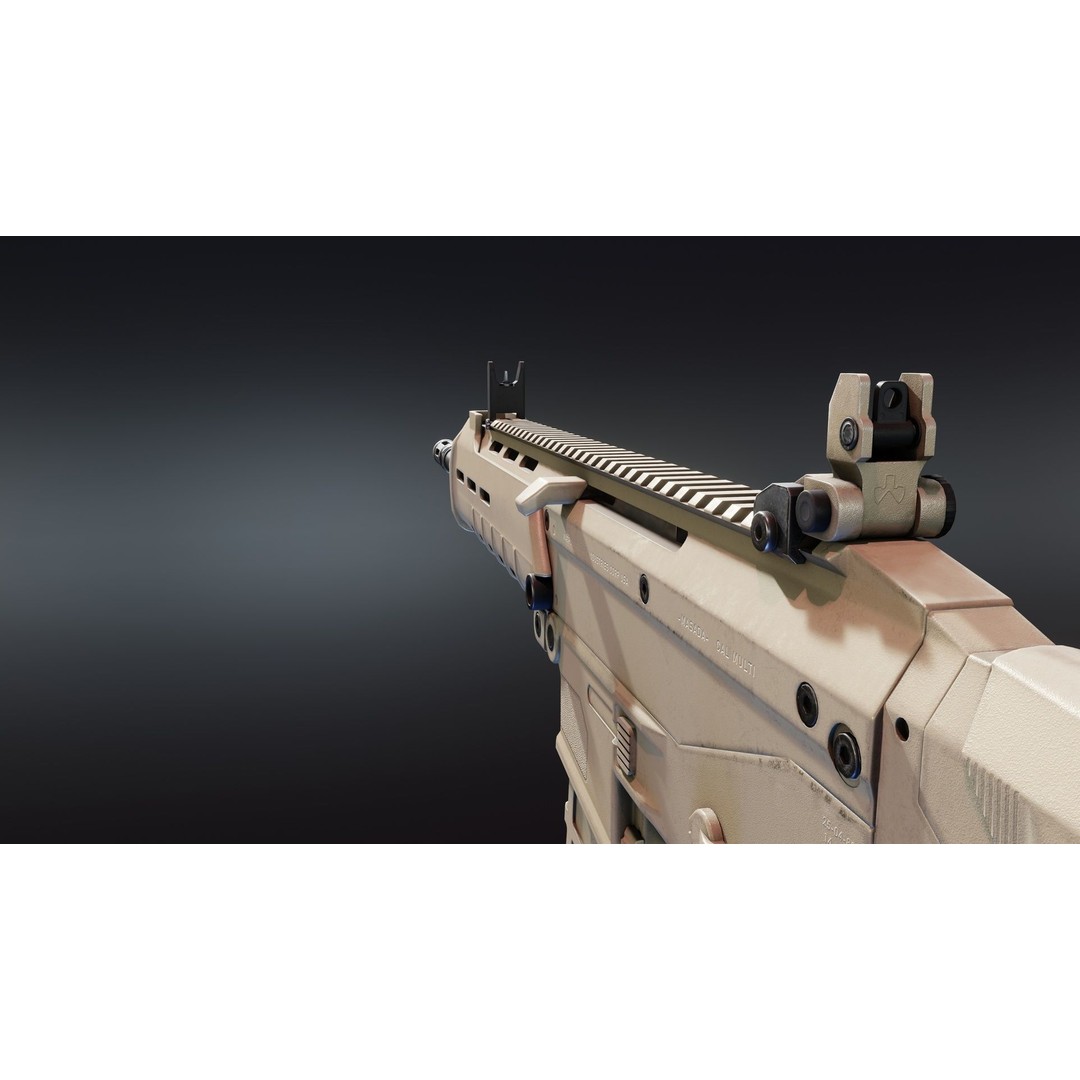 Magpul Masada 3D Model – Low Poly Rigged Gun with PBR Textures - View 9