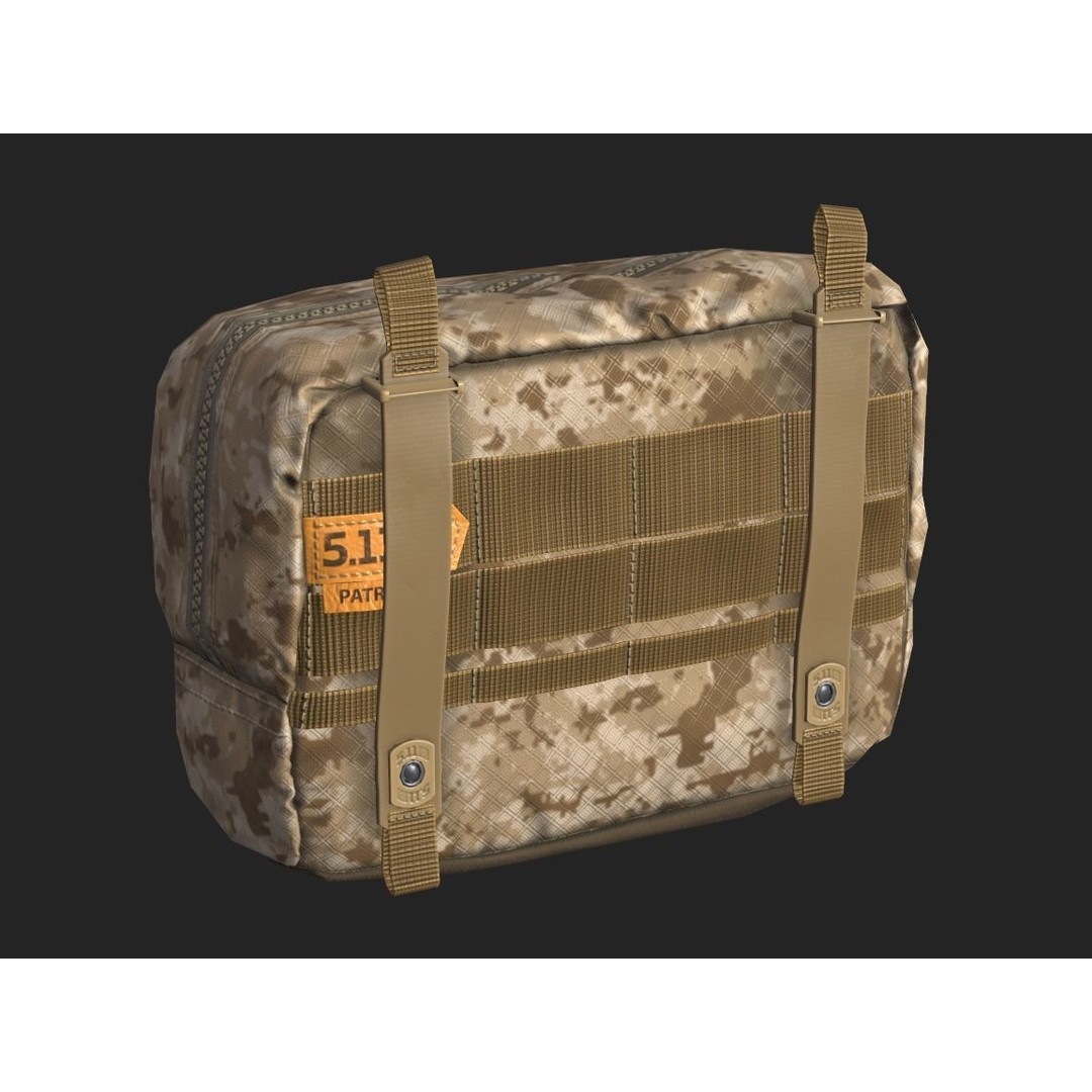 Tactical Pouch 3D Model – Low Poly PBR Game Asset, FBX, OBJ - View 15