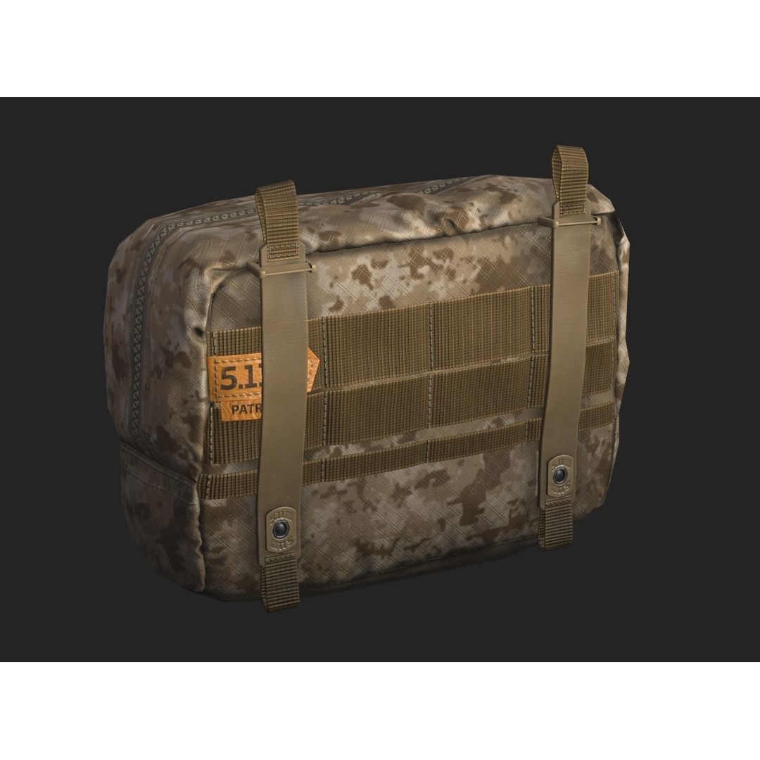 Tactical Pouch 3D Model – Low Poly PBR Game Asset, FBX, OBJ - View 17