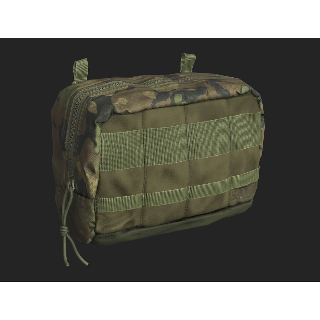 Tactical Pouch 3D Model – Low Poly PBR Game Asset, FBX, OBJ - View 20