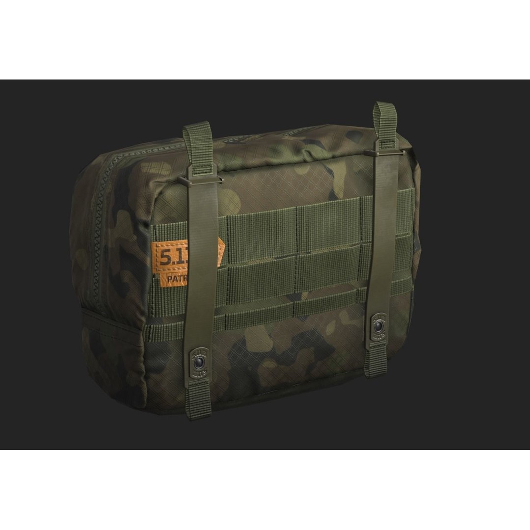 Tactical Pouch 3D Model – Low Poly PBR Game Asset, FBX, OBJ - View 21
