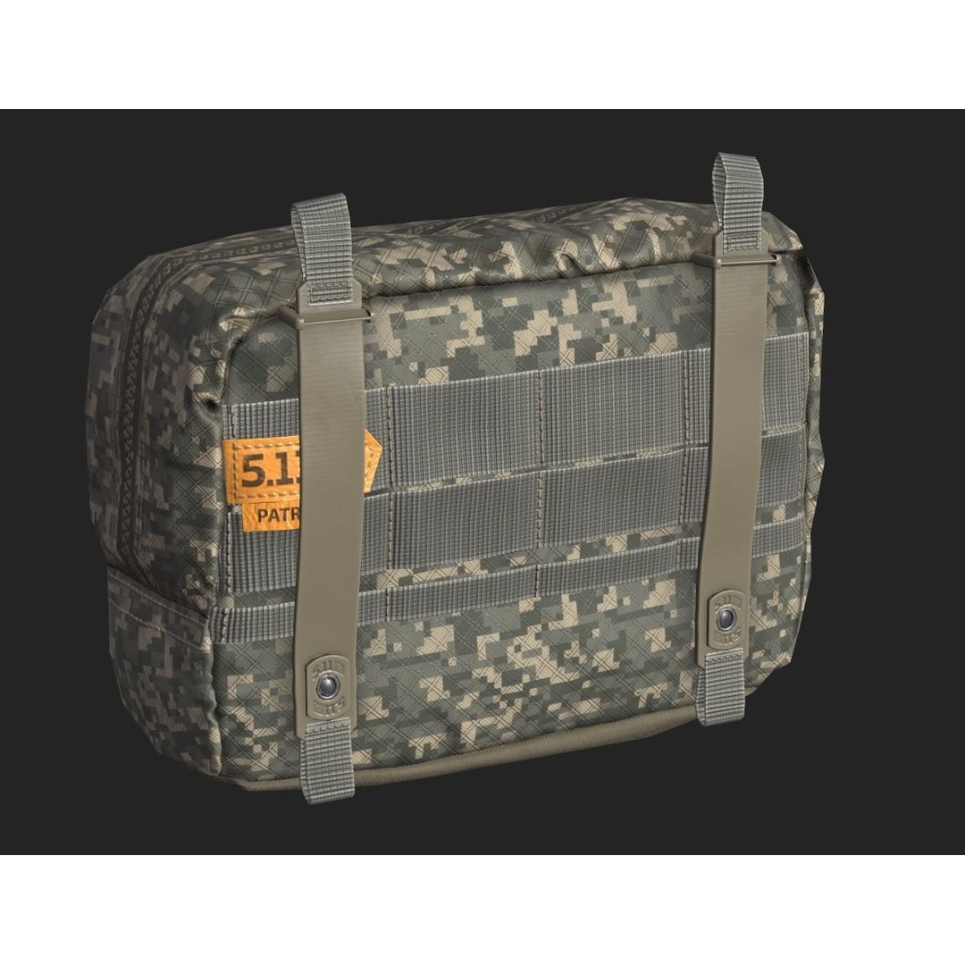 Tactical Pouch 3D Model – Low Poly PBR Game Asset, FBX, OBJ - View 23