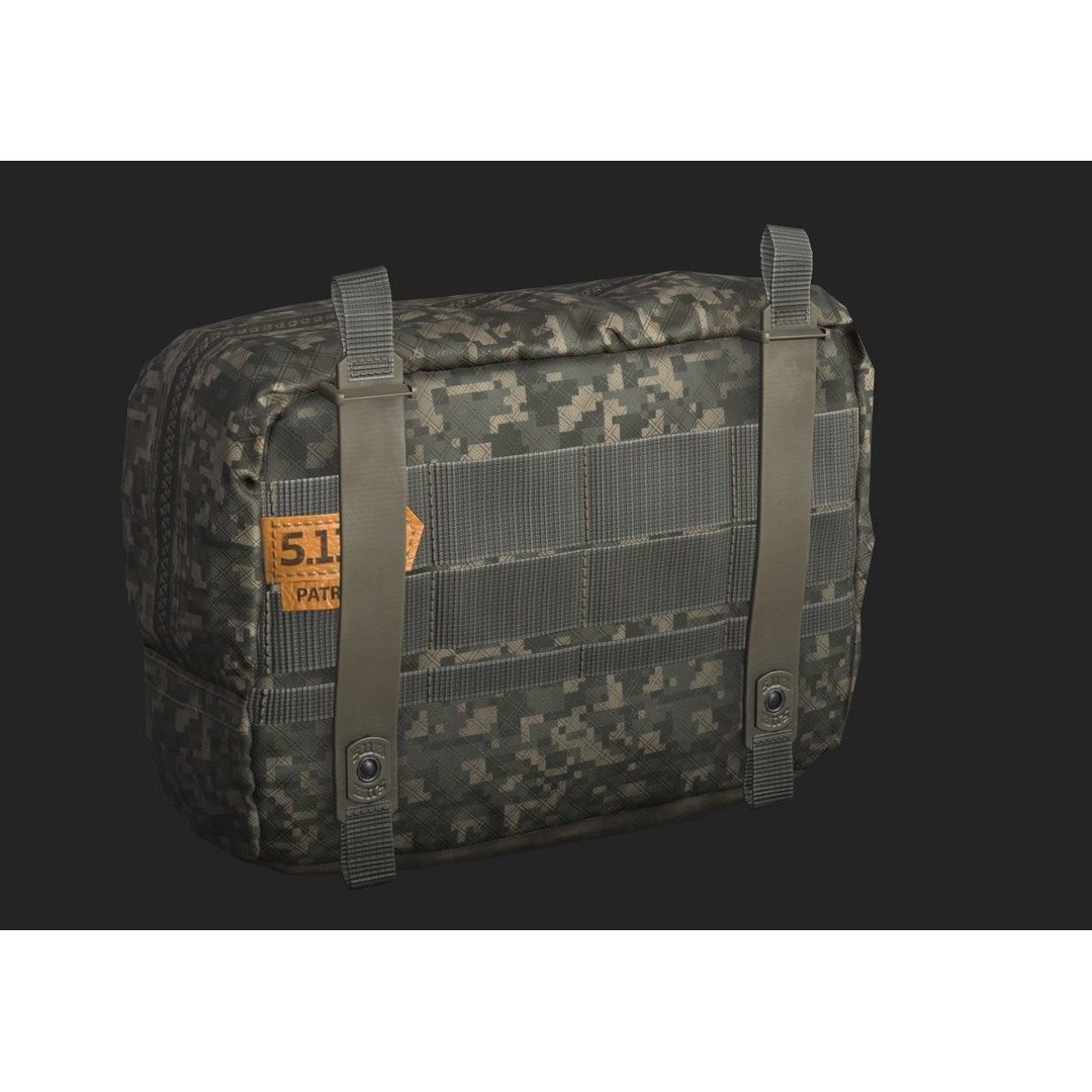 Tactical Pouch 3D Model – Low Poly PBR Game Asset, FBX, OBJ - View 25
