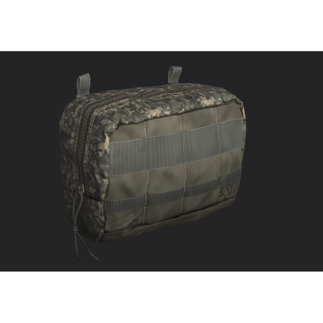 Tactical Pouch 3D Model – Low Poly PBR Game Asset, FBX, OBJ - View 26