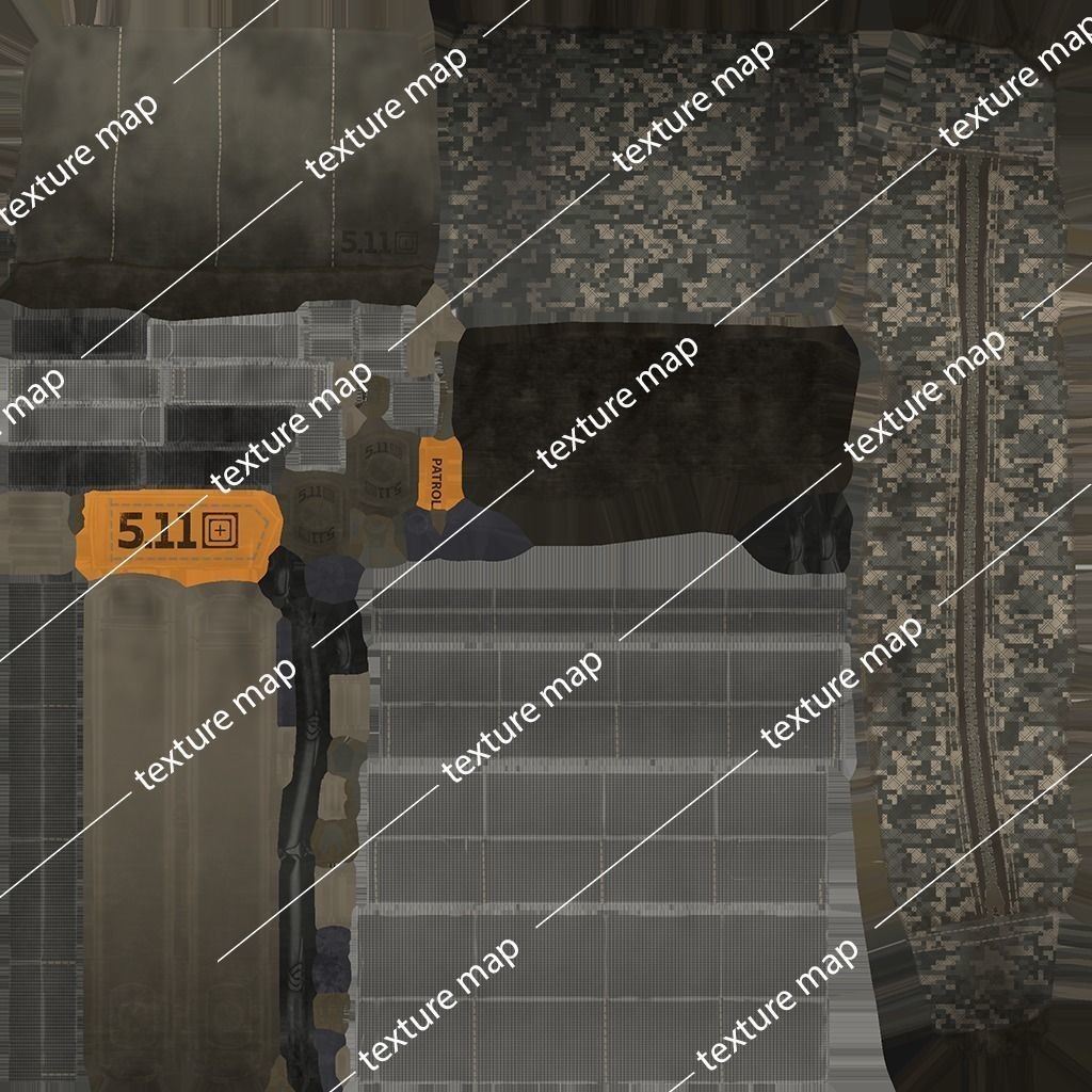 Tactical Pouch 3D Model – Low Poly PBR Game Asset, FBX, OBJ - View 37